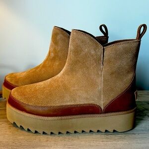 New w/o box UGG Alina mini platform boots chestnut color, 1 size 10, 1 size 9